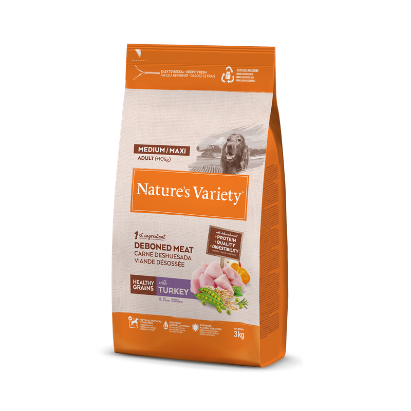 HEALTHY GRAINS MED/MAX ADULT (kalakutiena)