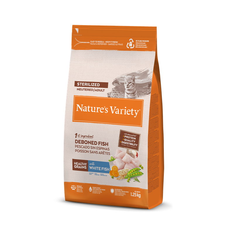 HEALTHY GRAINS STERILIZED CAT (baltoji žuvis)