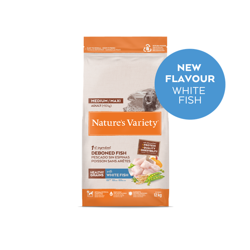 HEALTHY GRAINS MEDIUM / MAXI ADULT (baltoji žuvis)