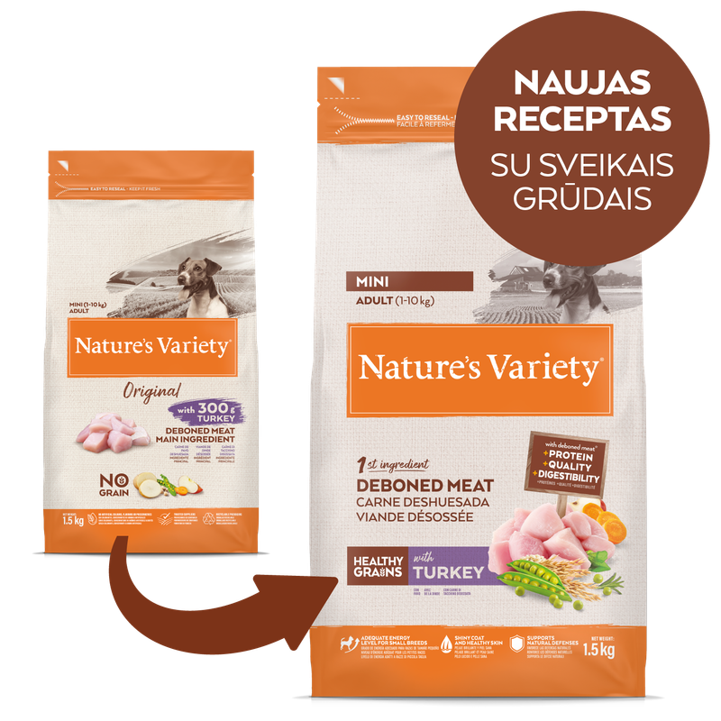 HEALTHY GRAINS MINI ADULT (kalakutiena)