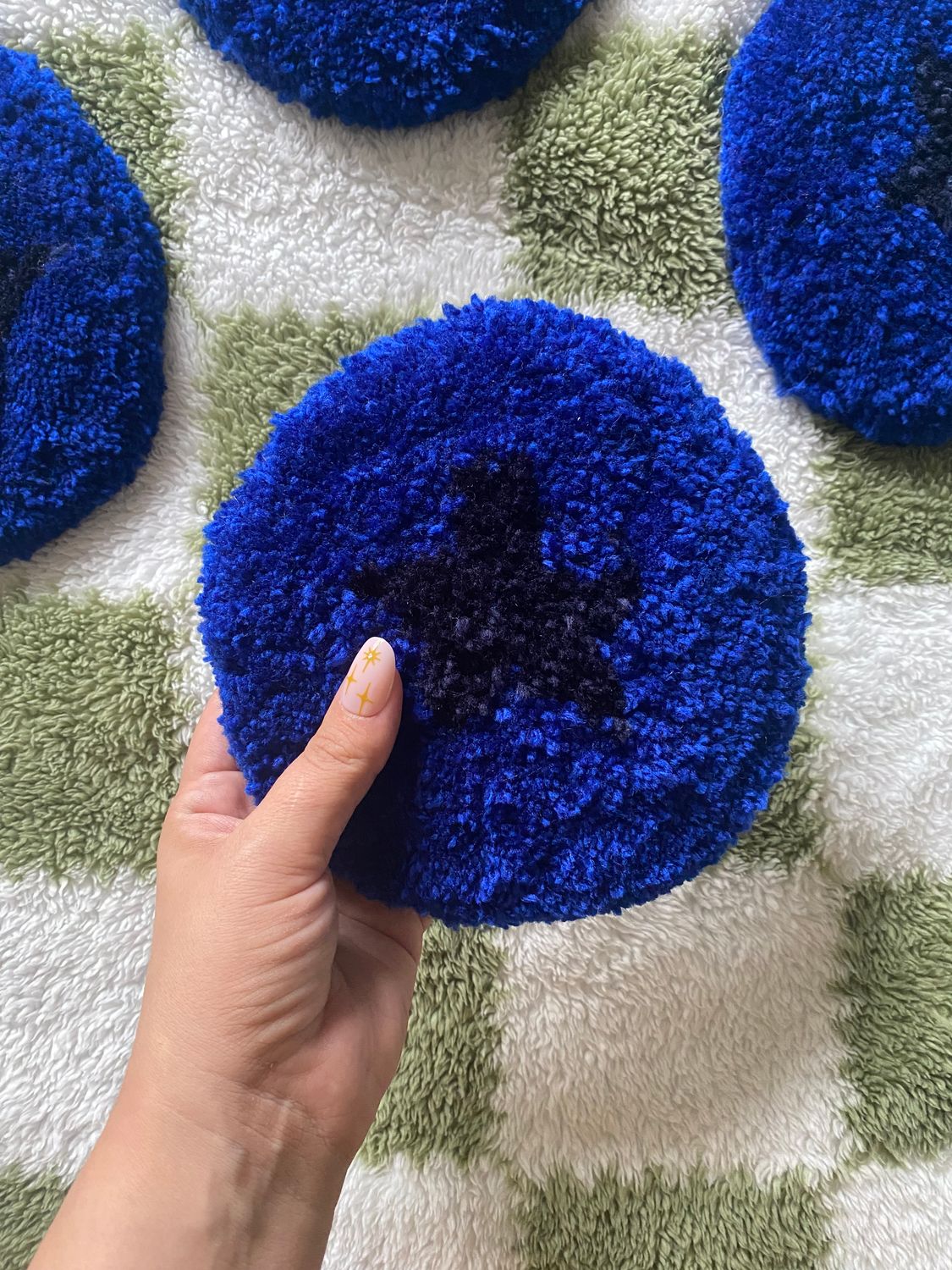 Tufted Blueberry Wall Hanging