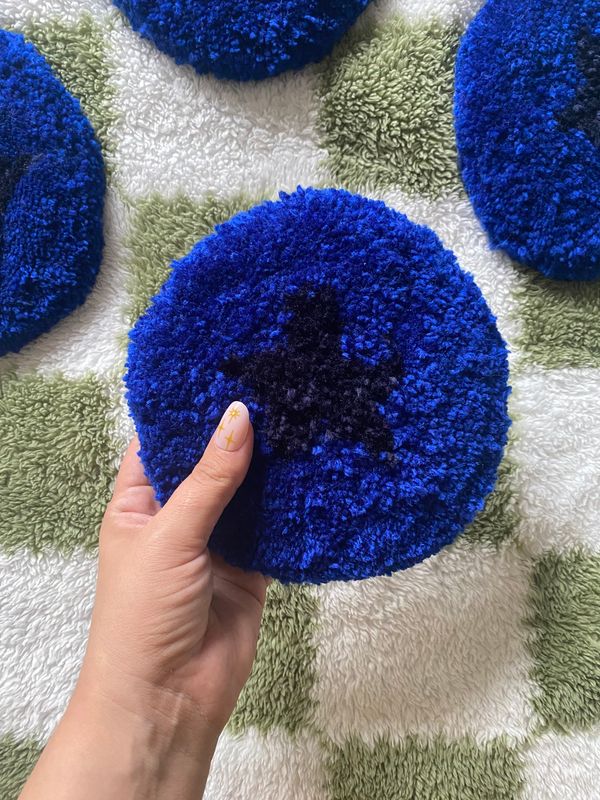 Tufted Blueberry Wall Hanging
