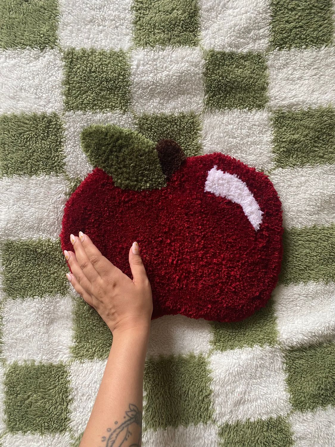 Tufted Apple Wall Hanging