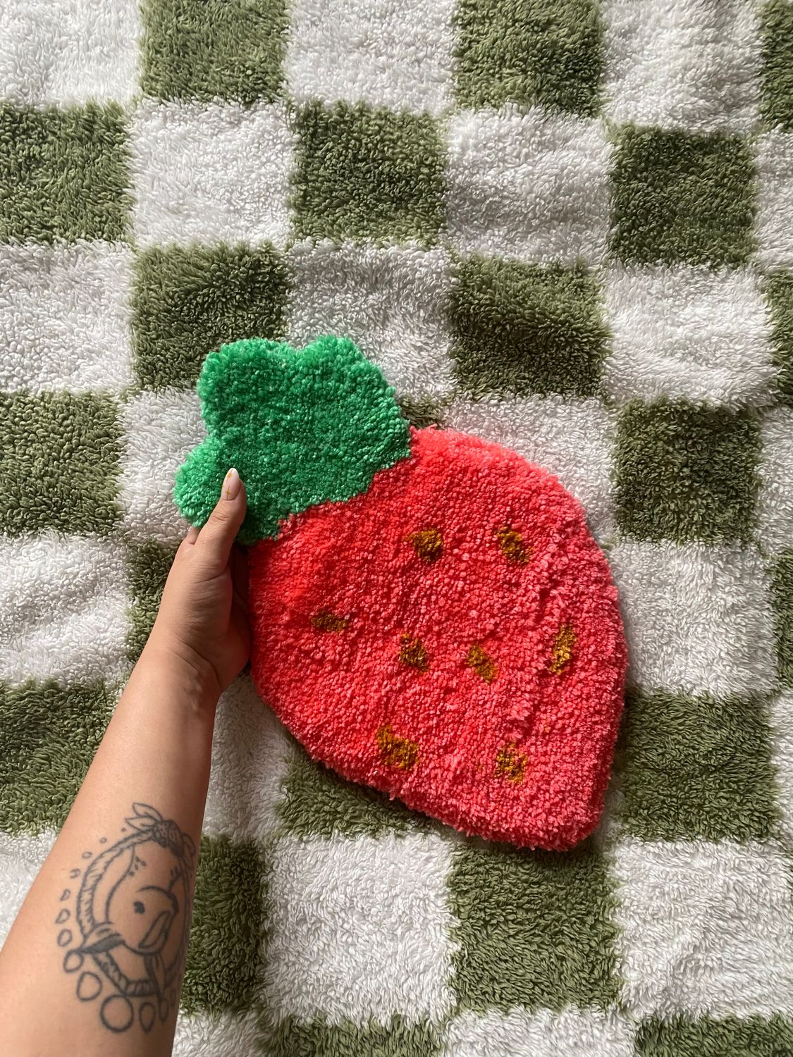 Tufted Strawberry Wall Hanging
