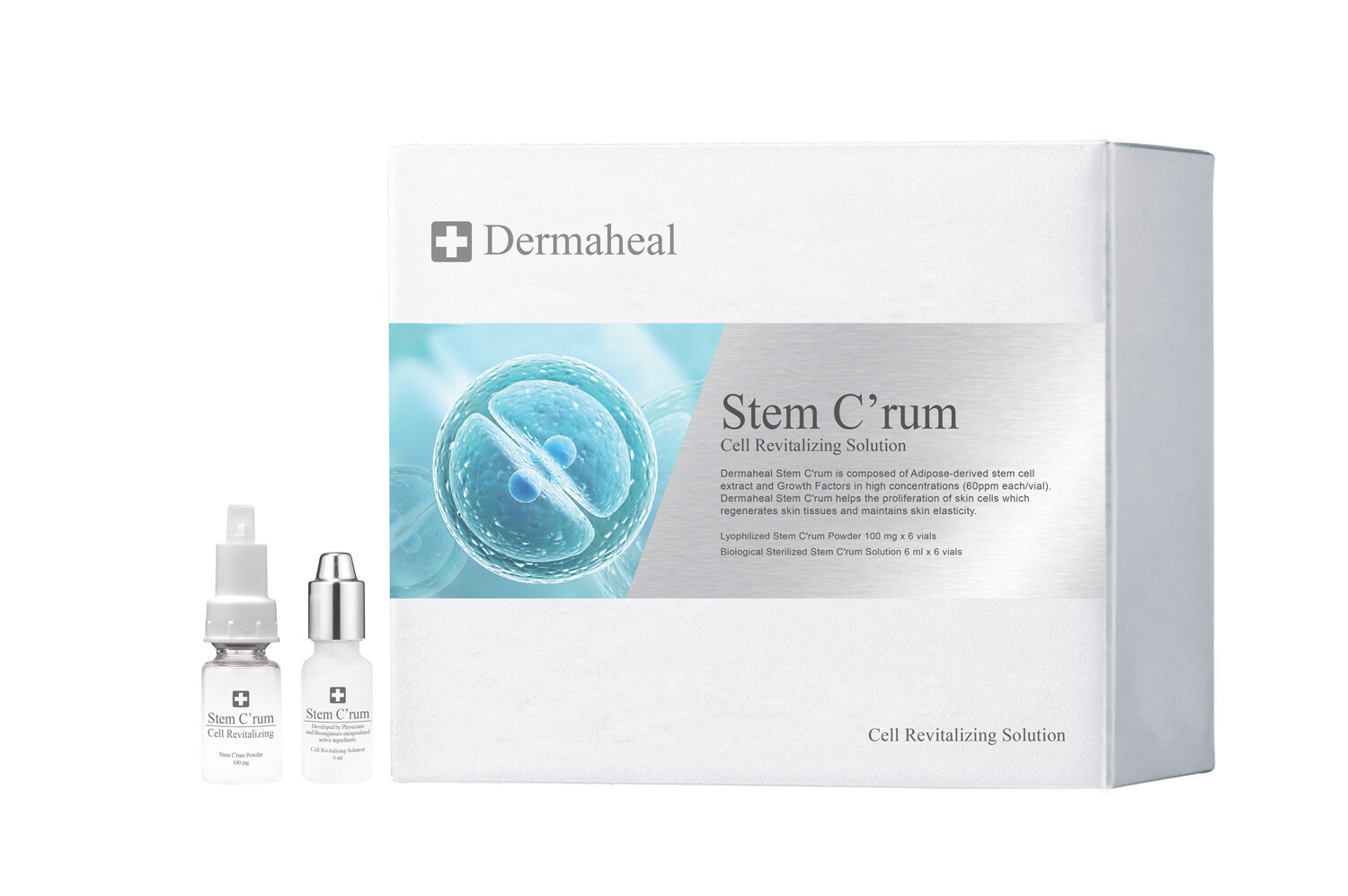 Dermaheal Stem C&#39;rum Anti-Aging, Anti-Pigmentation (6x6.0ml und 6x100mg)