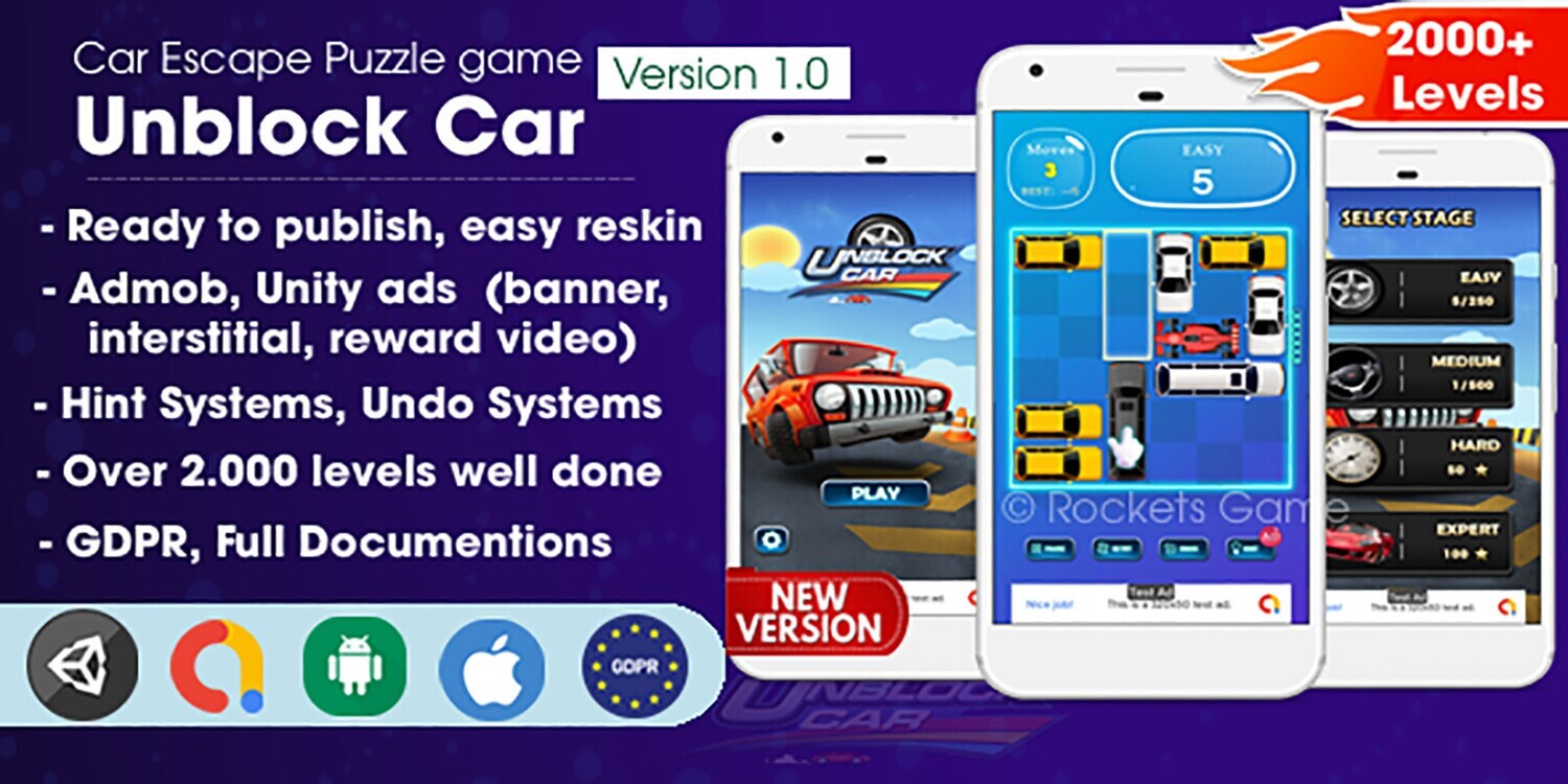 Unblock Car - Unity Source Code Project **NEW POPULAR**