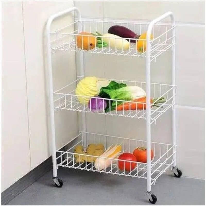 CARRETILLA DE COCINA DE 3 NIVELES DE METAL