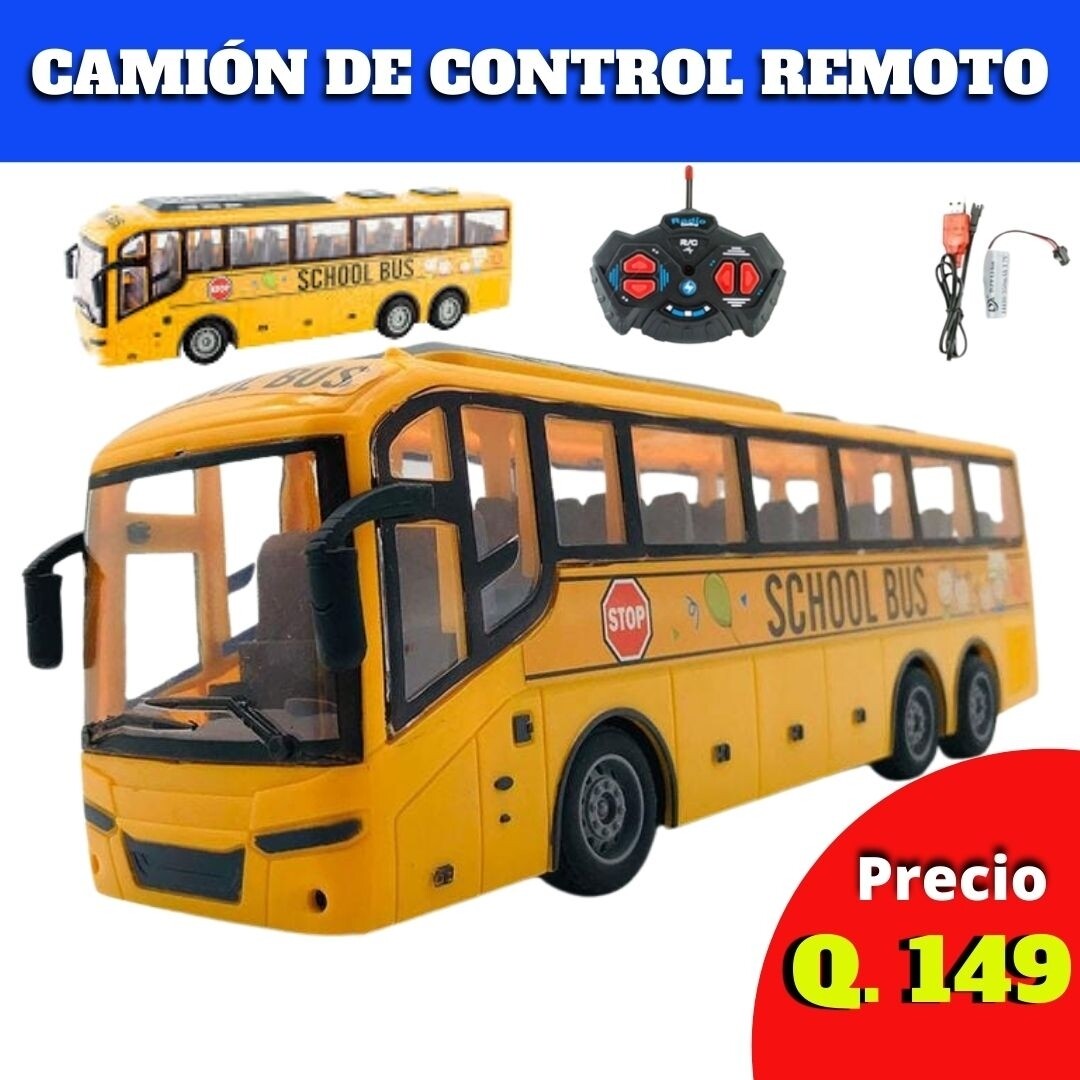 AUTOBUS DE CONTROL REMOTO, LUCES LED Y SONIDO. 