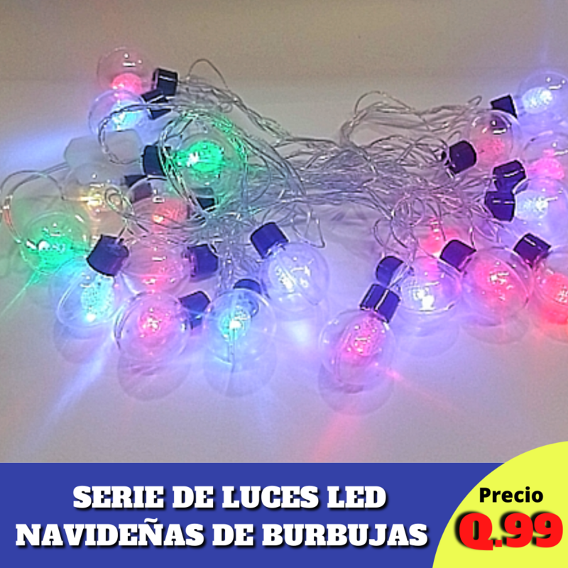 Luces Navideñas multicolor se burbujas