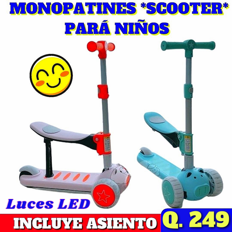 Monopatín Scooter para Niños y Adultos de Metal 2 Ruedas. ✓Precio: 290.000  Para Niños y Adultos Material del monopatín de pie: metal /…