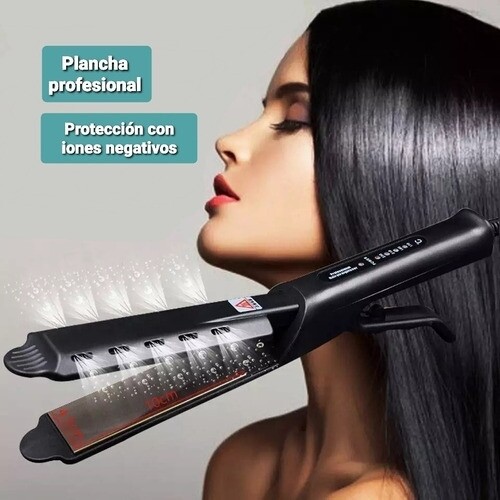 PLANCHA DE CABELLO DE CERAMICA CON CONTROL DE BRILLO Y REPARACION DE PUNTAS