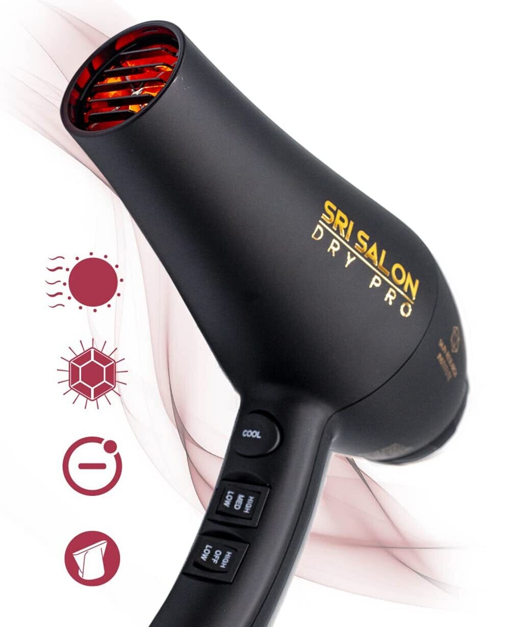 SRI Salon Dry Pro, secador de luz infrarroja con resultados de salón, iones negativos.