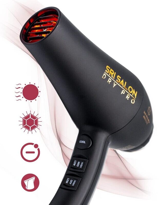SRI Salon Dry Pro, secador de luz infrarroja con resultados de salón, iones negativos.