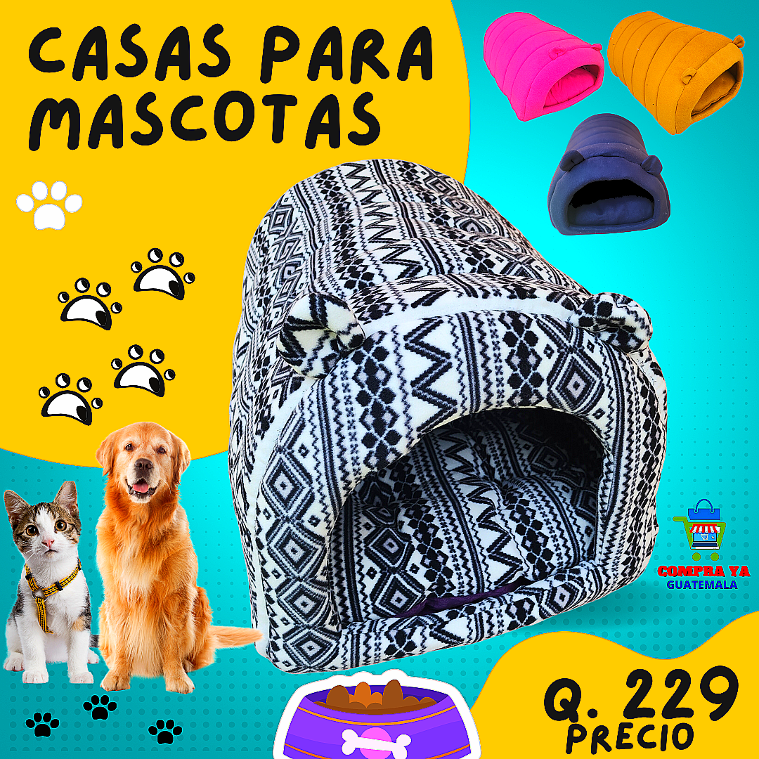 CASA PARA MASCOTAS ACOLCHONADA