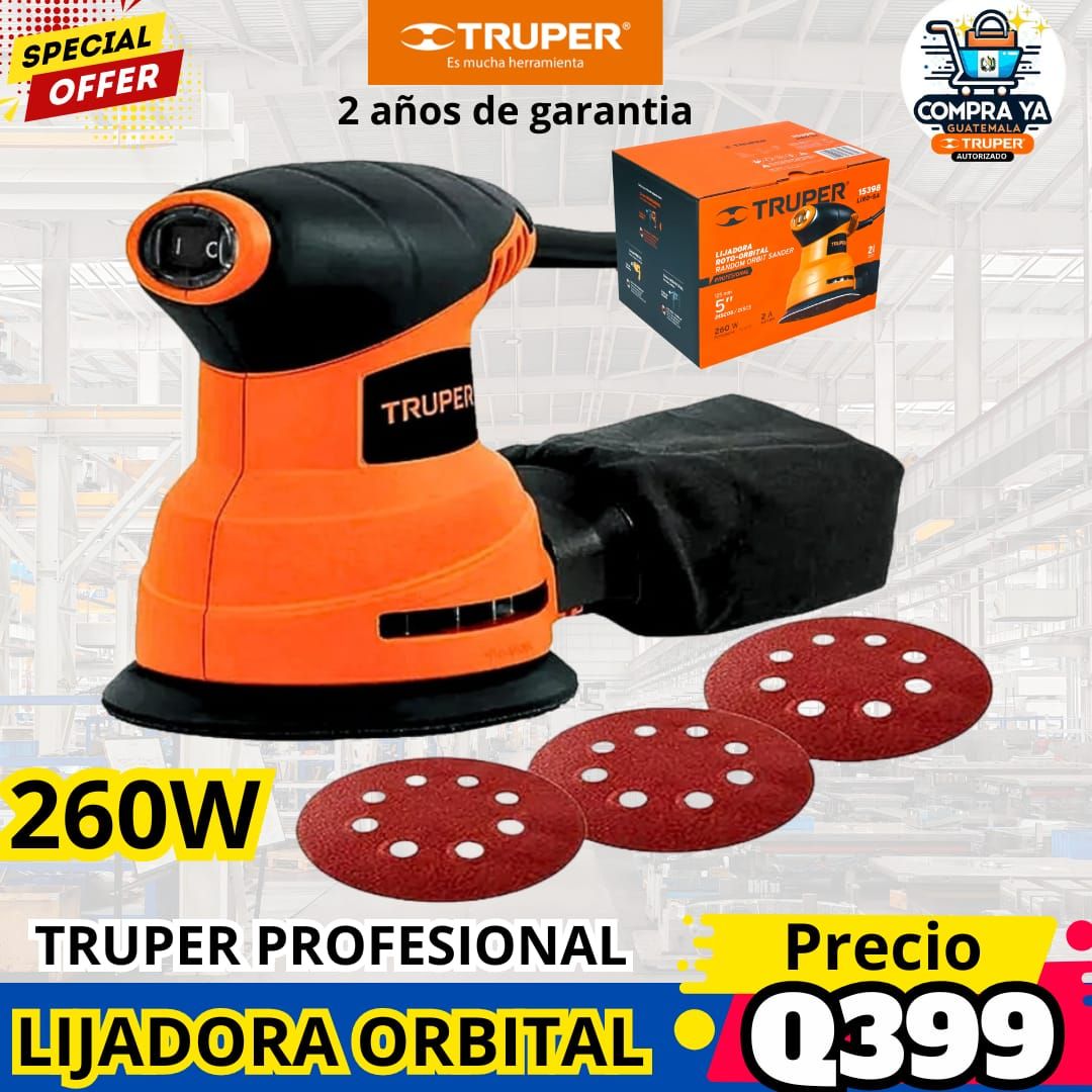 Lijadora roto orbital 5″ 260 W