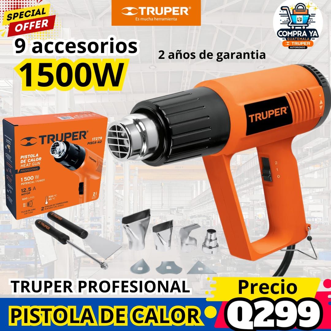 Pistola de calor profesional 1500 W