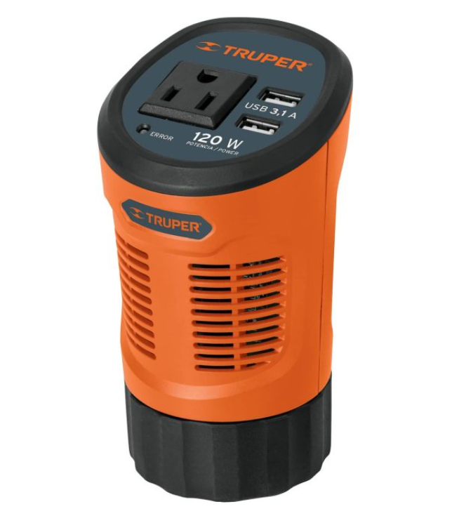 Inversor de corriente tipo vaso, 120 W