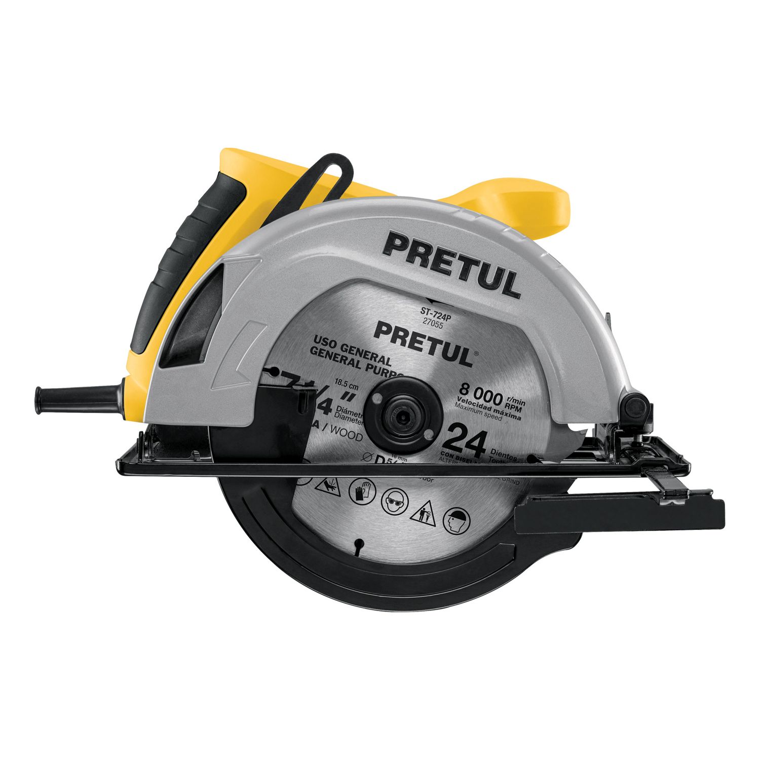 Sierra circular 7-1/4&quot;, 1200W, PRETUL