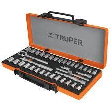 Truper Juego de 36 herramientas cuadro 3/8&#39; std y mm para mecánico