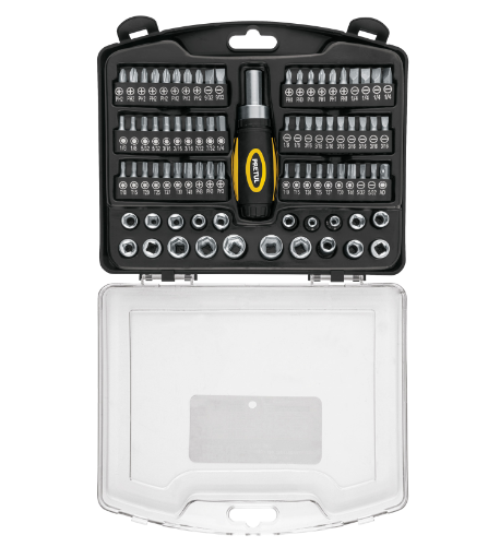 Set de destornillador y copas, 81 piezas