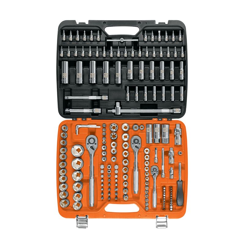 Juego de 172 herramientas 1/4&quot;, 3/8&quot; y 1/2&quot; std p/mecánico