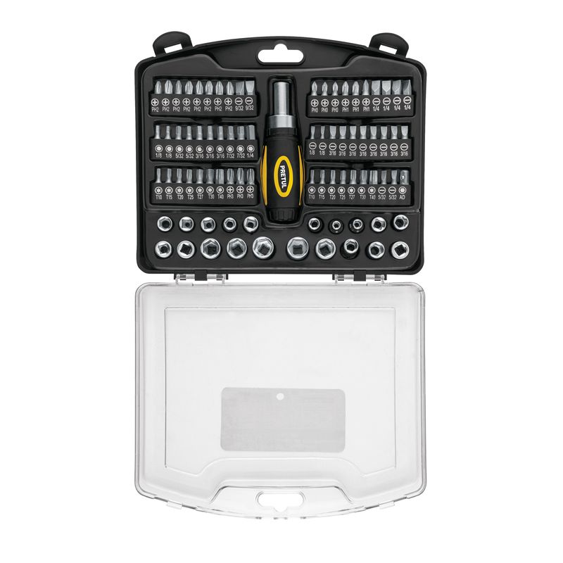 Juego de 81 herramientas 1/4&quot; para mecánico, Pretul