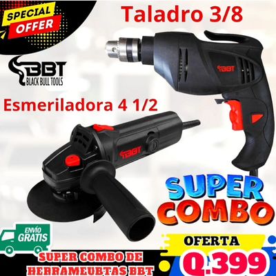 COMBO-ESMERILADORA+TALADRO BBT