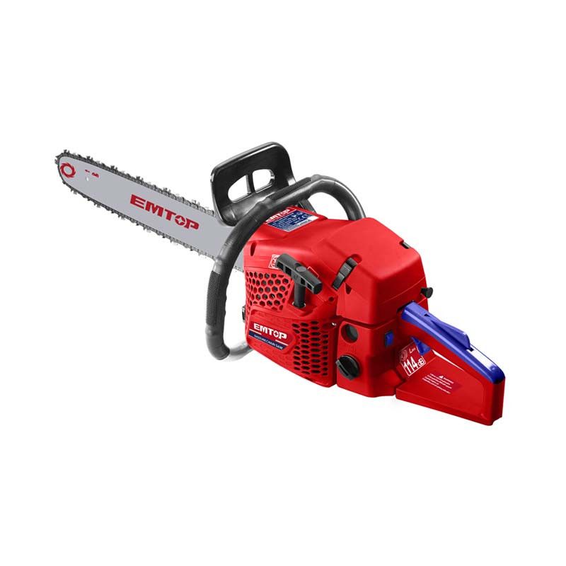 MOTOSIERRA, 24 PULG, MOTOR 2 TIEMPOS A GASOLINA, 2,400 WATTS, SERIE 21039520032, 62CC, MODELO EGCS24621 MARCA EMTOP