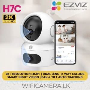Camara Para Interior H7C Marca Ezviz Dual Lente Resolucion De 2K Con Microfono Color Blanco Conexion USB-C