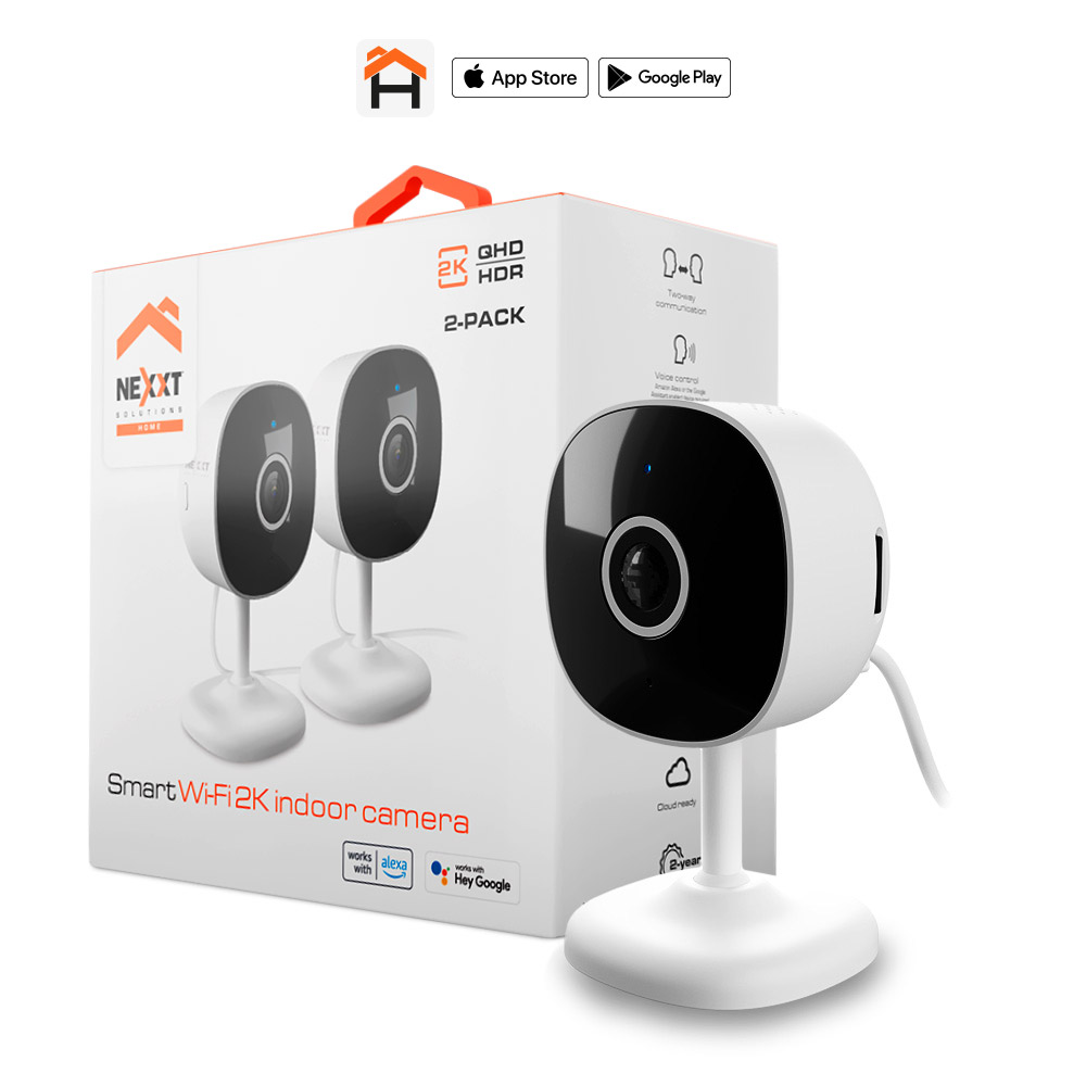 Nexxt Solutions Connectivity Cámara De 2K Wifi Para Interior 2 Unidades