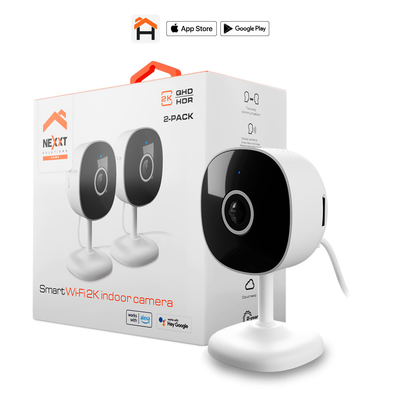Nexxt Solutions Connectivity Cámara De 2K Wifi Para Interior 2 Unidades