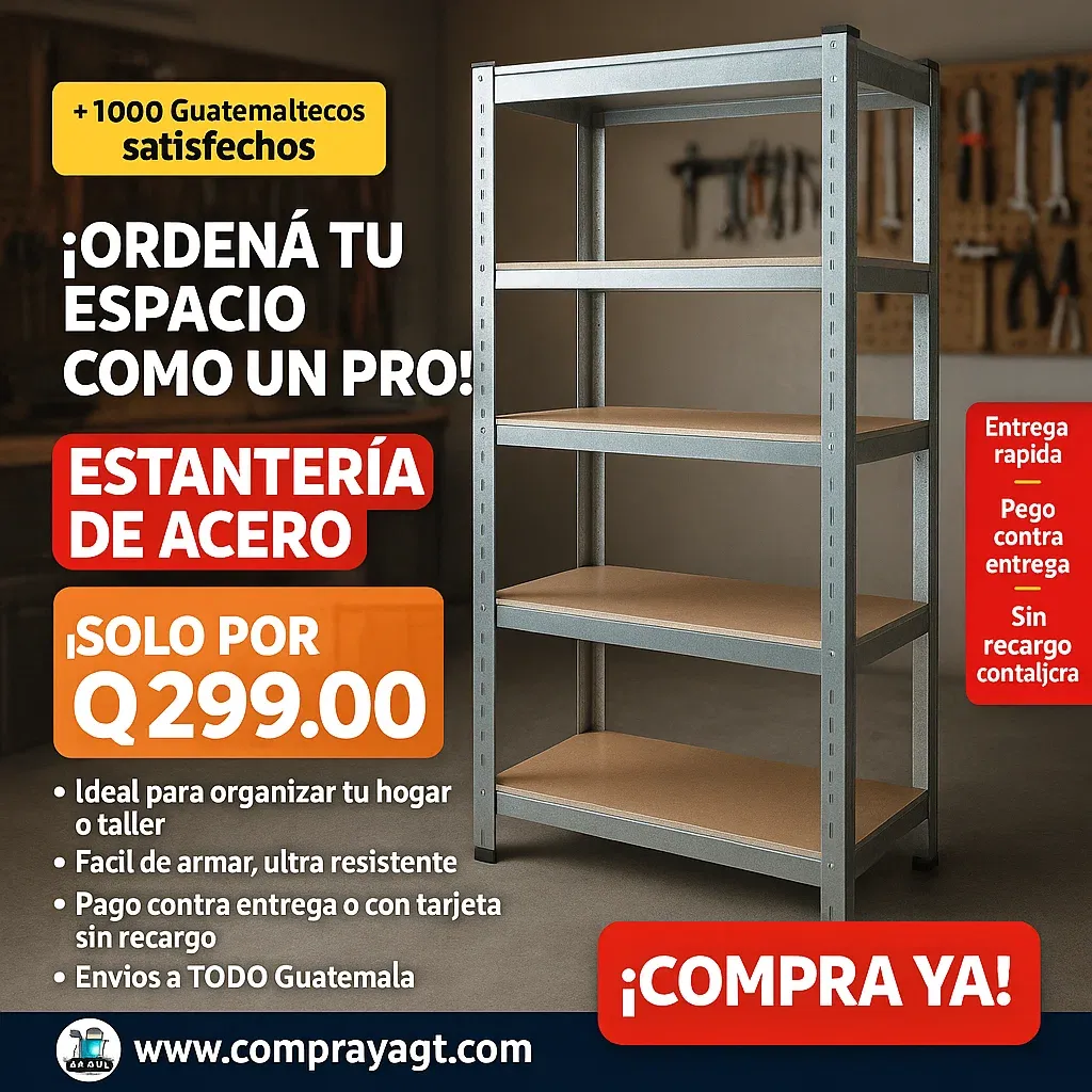 Estanteria de acero de 5 niveles.
