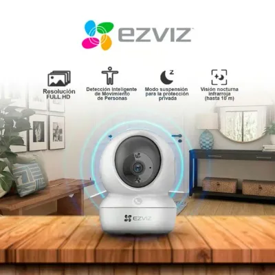 Ezviz Smart Home Cámara Wifi H6C, 2Mp, Audio, Detección De Movimiento Y Seguimiento