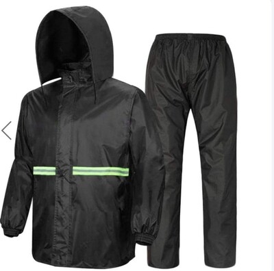TRAJE IMPERMEABLE COMPLETO, CON REFLECTIVOS + PROTECTORES DE CALZADO