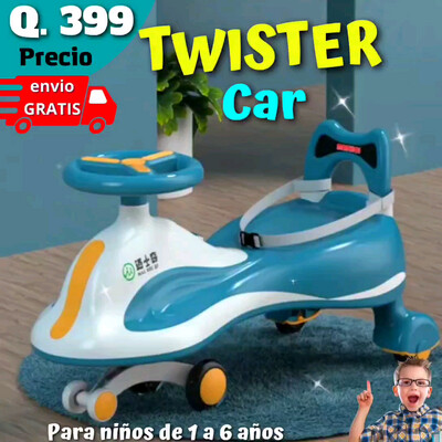 triciclo Twist Car para niños, camina al girar el volante