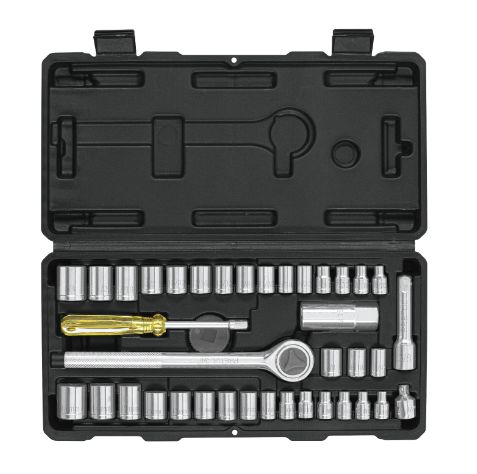 Juego de 39 herramientas 1/4' y 3/8' para mecánico, Pretul