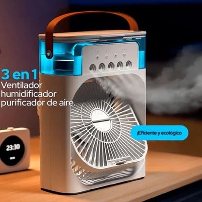 VENTILADOR CON HUMIDIFICADOR CON PURIFICADOR DE AIRE