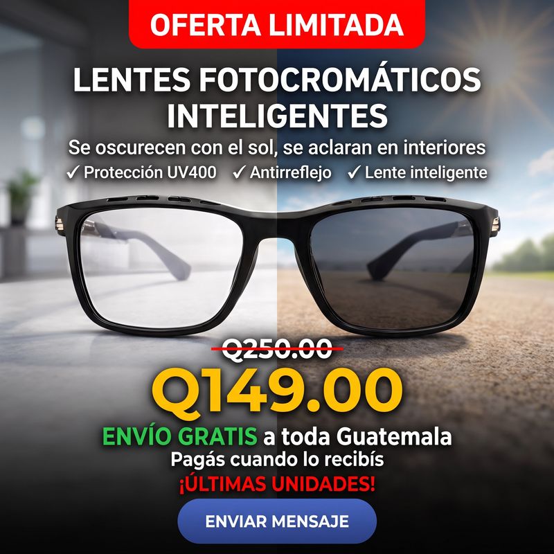 LENTES FOTOCROMATICOS INTELIGENTES