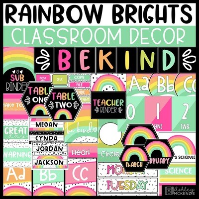 Rainbow Brights Classroom Decor Bundle