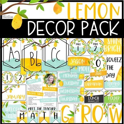 Lemon Classroom Decor Bundle