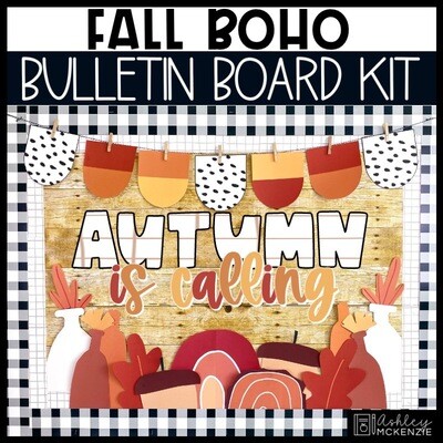 Boho Fall Bulletin Board Kit