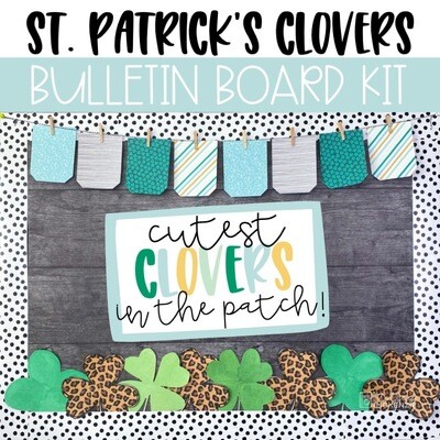 St. Patrick's Day Clovers Bulletin Board or Door Decor