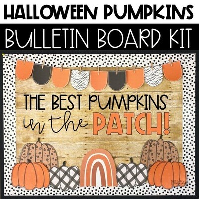Fall Halloween Pumpkins Bulletin Board or Door Decor