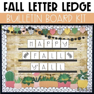 Fall Letter Ledge Bulletin Board Kit