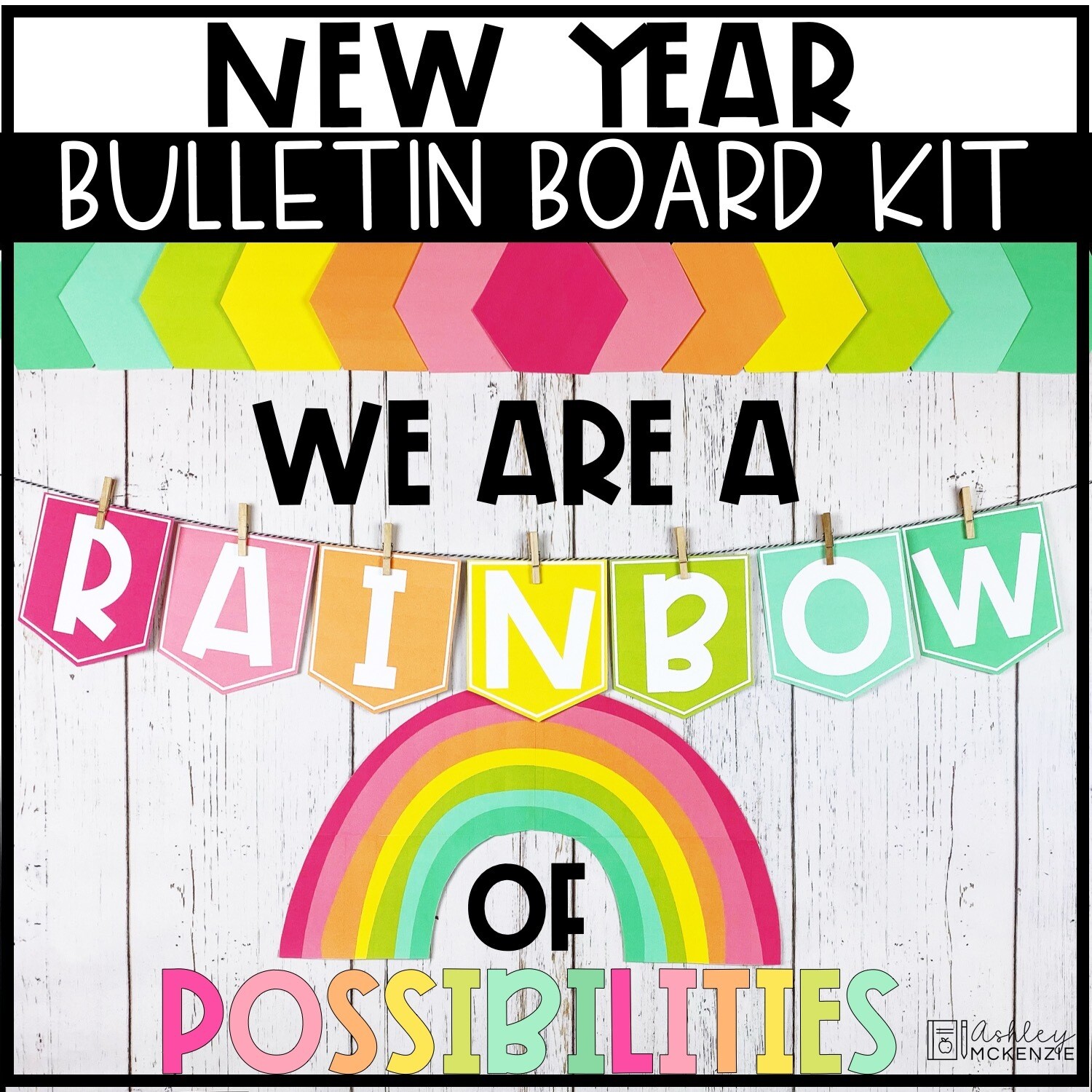 Rainbow Back to School Bulletin Board Kit
