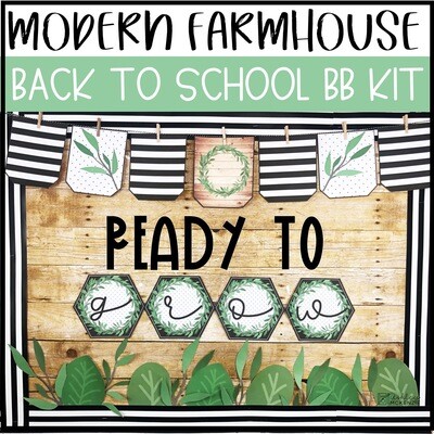 Modern Farmhouse Back To School Bulletin Board or Door Decor