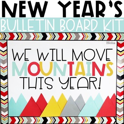 New Year's Mountains Theme Bulletin Board or Door Decor