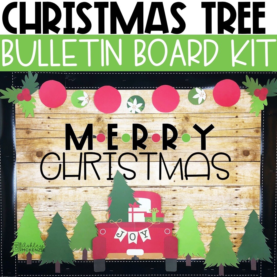 Christmas Tree Little Red Truck Bulletin Board Kit - Shop - Ashley ...