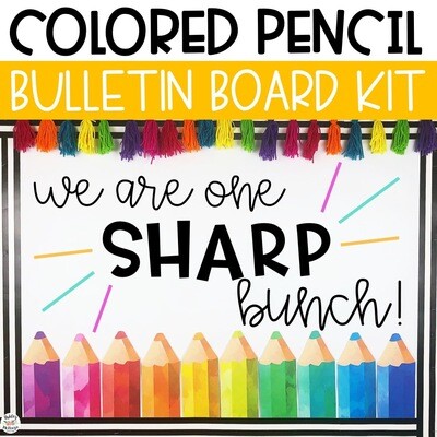 Colored Pencils Back To School Bulletin Board or Door Decor