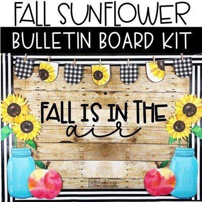 Fall Sunflower Theme Bulletin Board or Door Decor